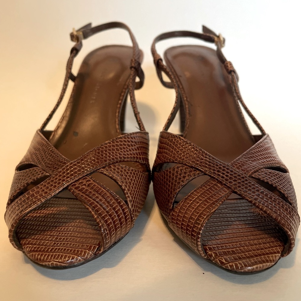 ETIENNE AIGNER Cognac Leather open-toe sandals